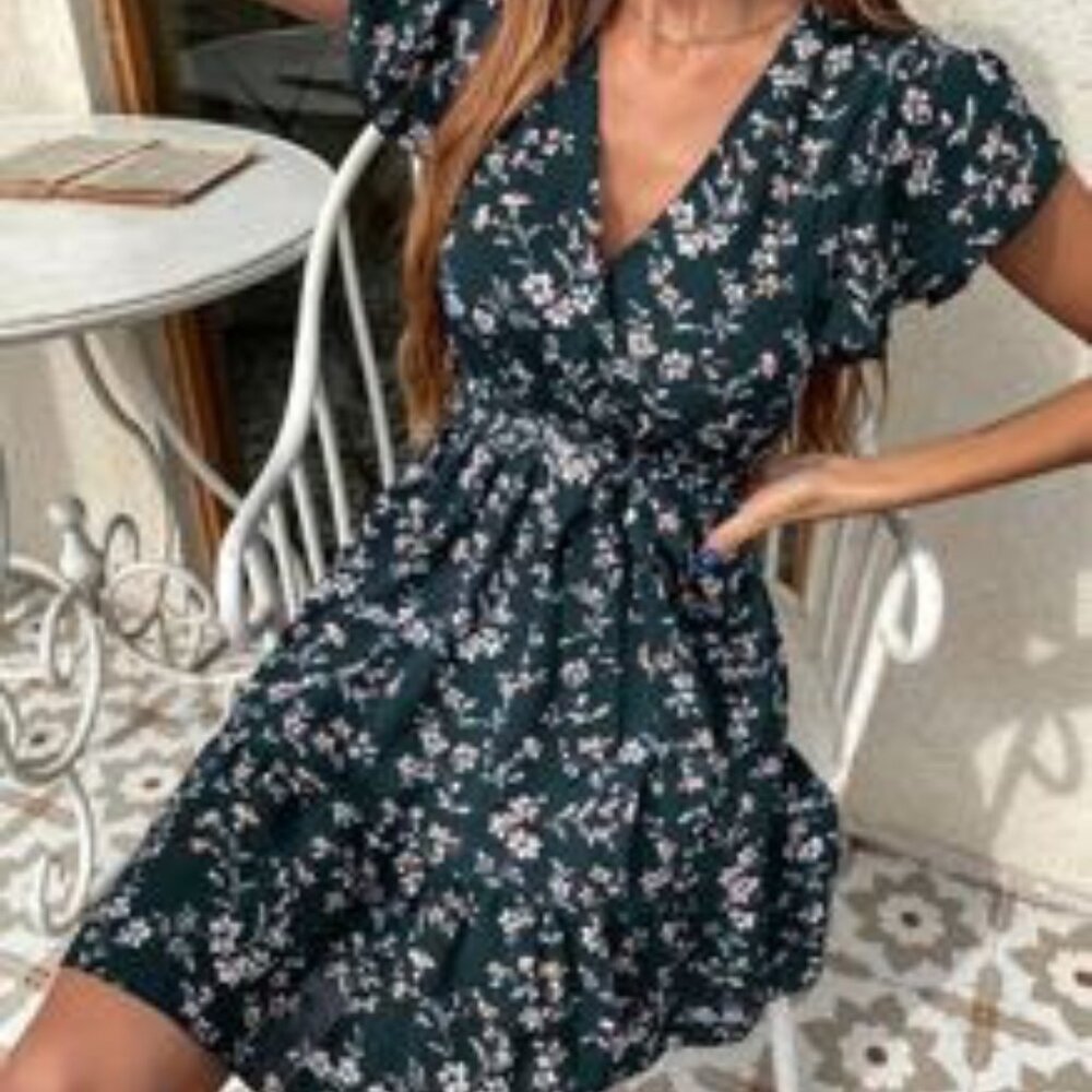 Belted A-Line dress
